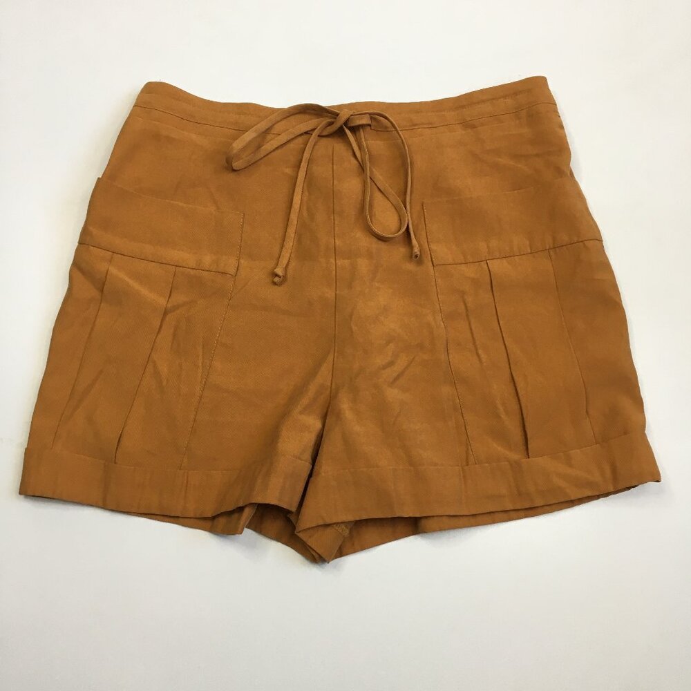 BCBGENERATION Dark Orange'ish Drawstring Cuffed Hem Pockets Soft Shorts